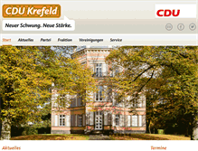 Tablet Screenshot of cdu-krefeld.de